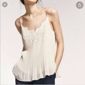 Massimo Dutti Cream Lace Camisole